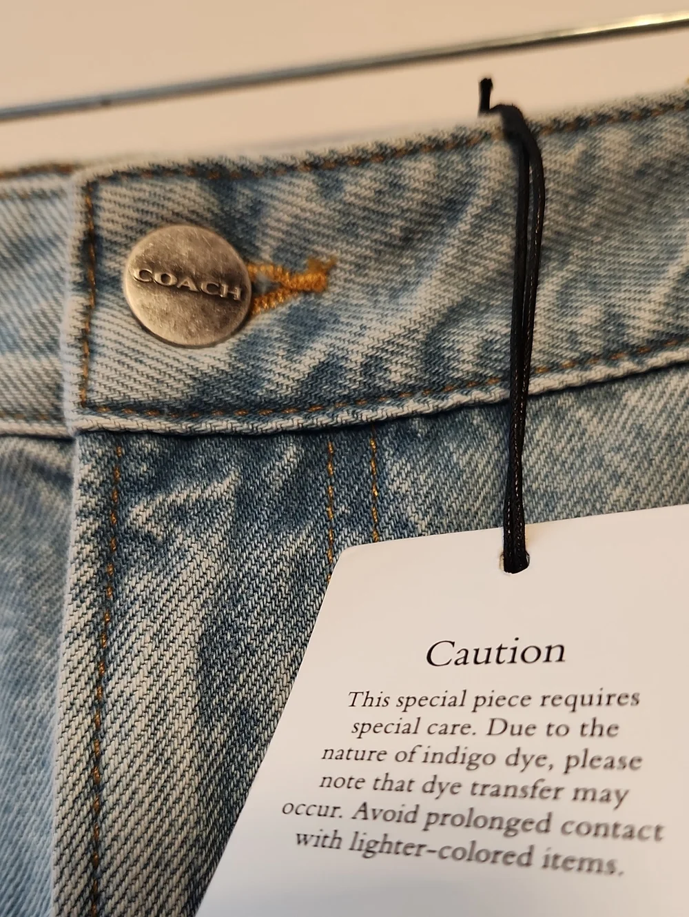 Coach Light Wash Denim Midi/maxi Plus Size 16 Skirt